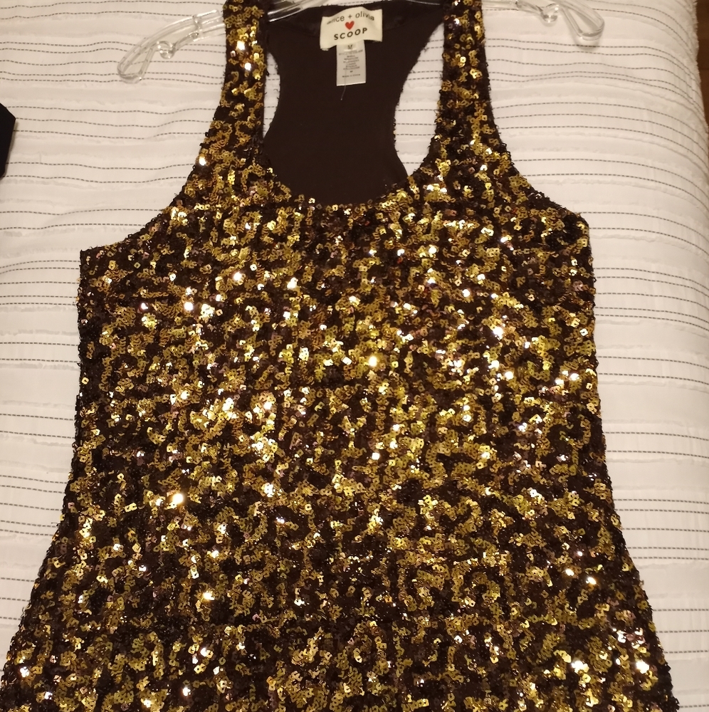 Alice and Olivia Sequin Tank